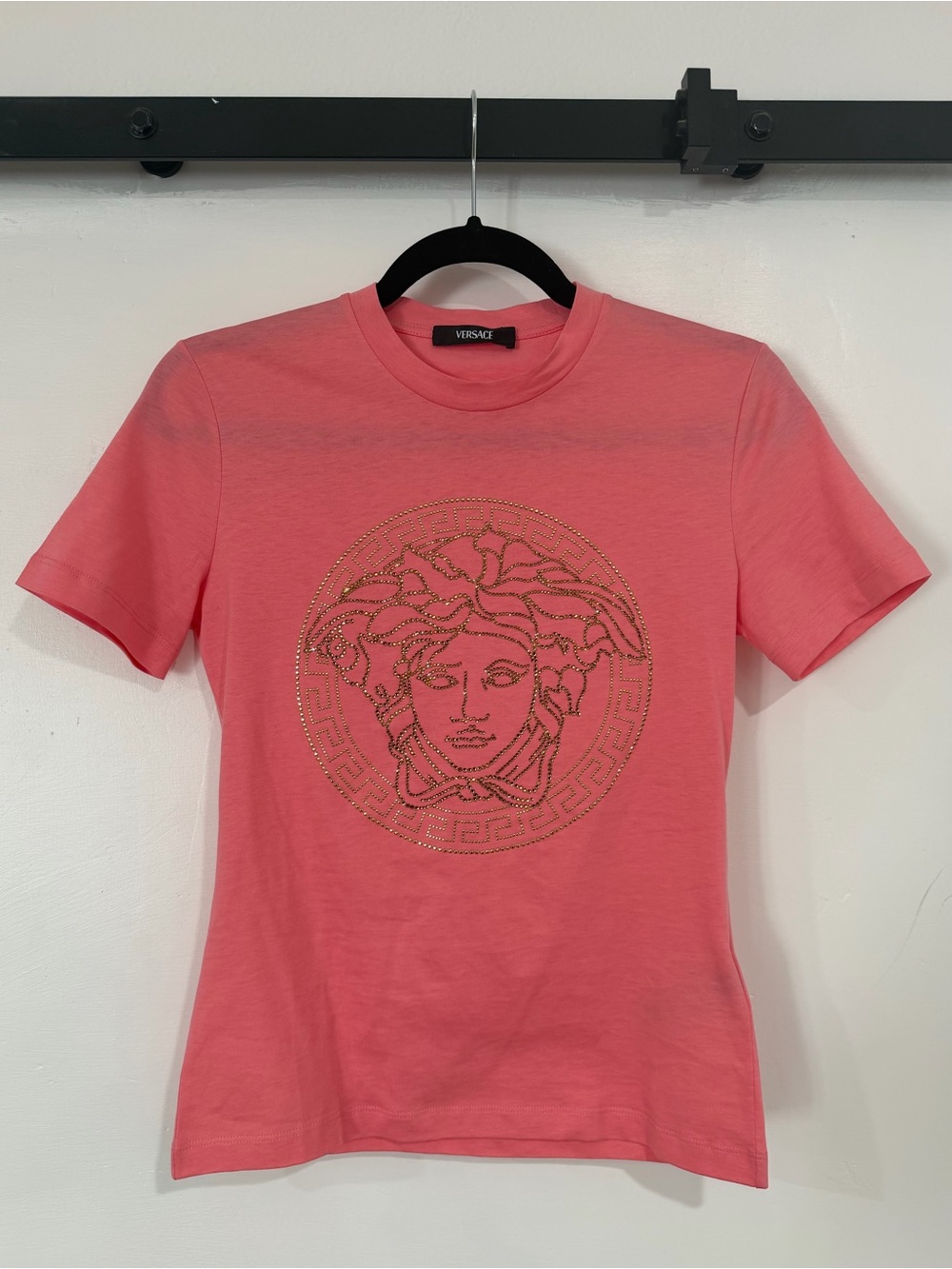VERSACE Medusa Tshirt with Gold Medusa Bling Size 40 NWT
